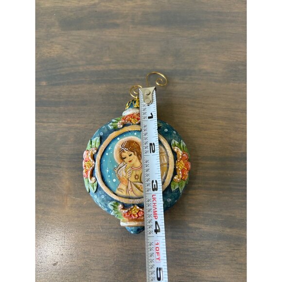 G. DeBrekht Artistic Studios Hand Painted Angel Christmas Ornament Signed - Picture 5 of 5